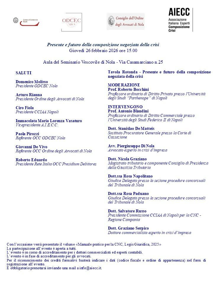 Presente e Futuro della Composizione Negoziata della crisi