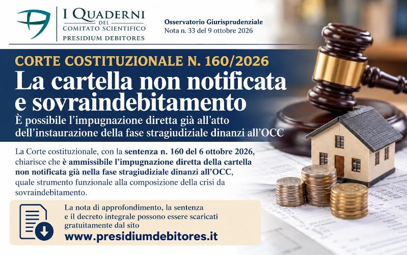CARTELLE ESATTORIALI MAI NOTIFICATE? UNA SENTENZA DELLA CORTE COSTITUZIONALE CAMBIA LA PROSPETTIVA PER CHI È SOVRAINDEBITATO